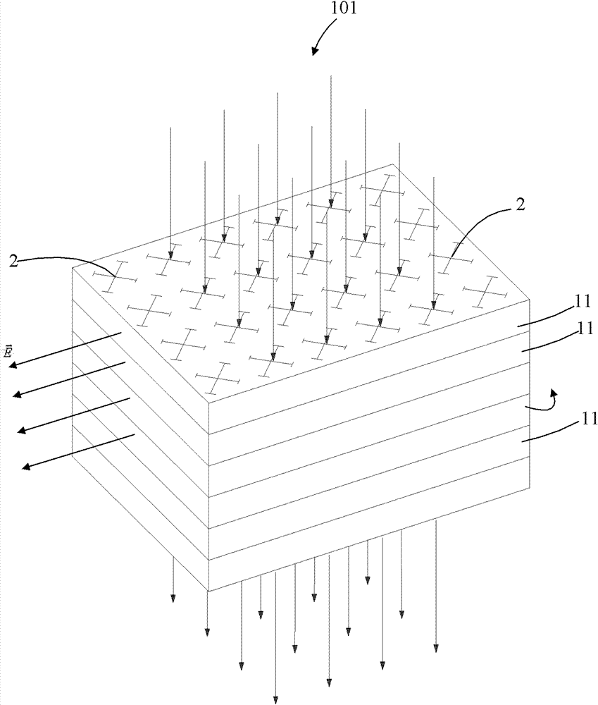 Linear polarized wave transmitting-receiving device