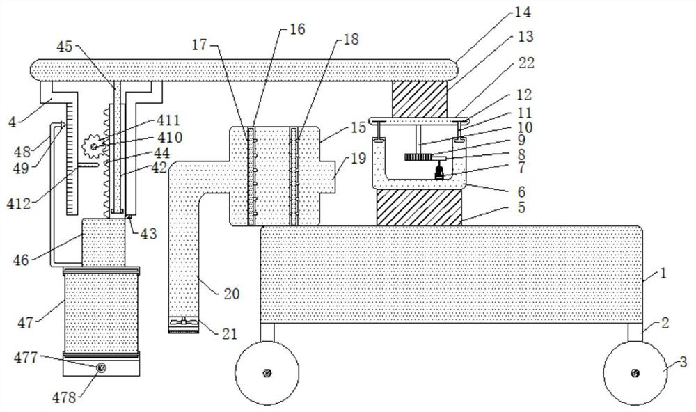 A car-type high-efficiency cement concrete paver with adjustable width