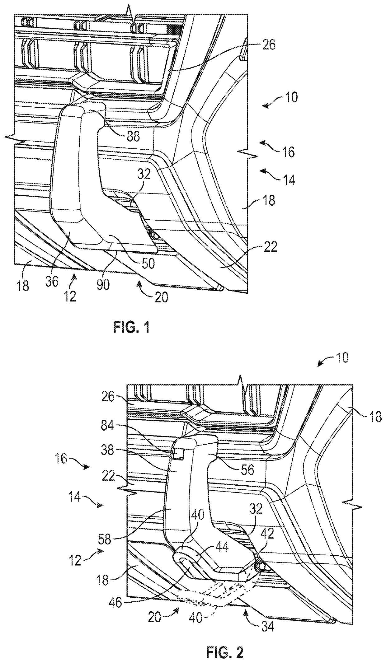 Accessory assembly for a bumper region of a vehicle and a vehicle bumper accessory assembly