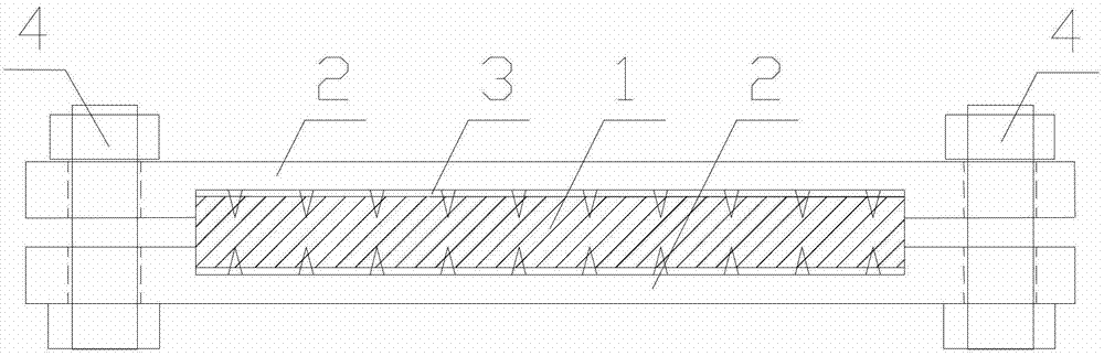 Gluing composite connection joint and gluing composite connection method for FRP (fiber reinforced polymer) section and barbed plates