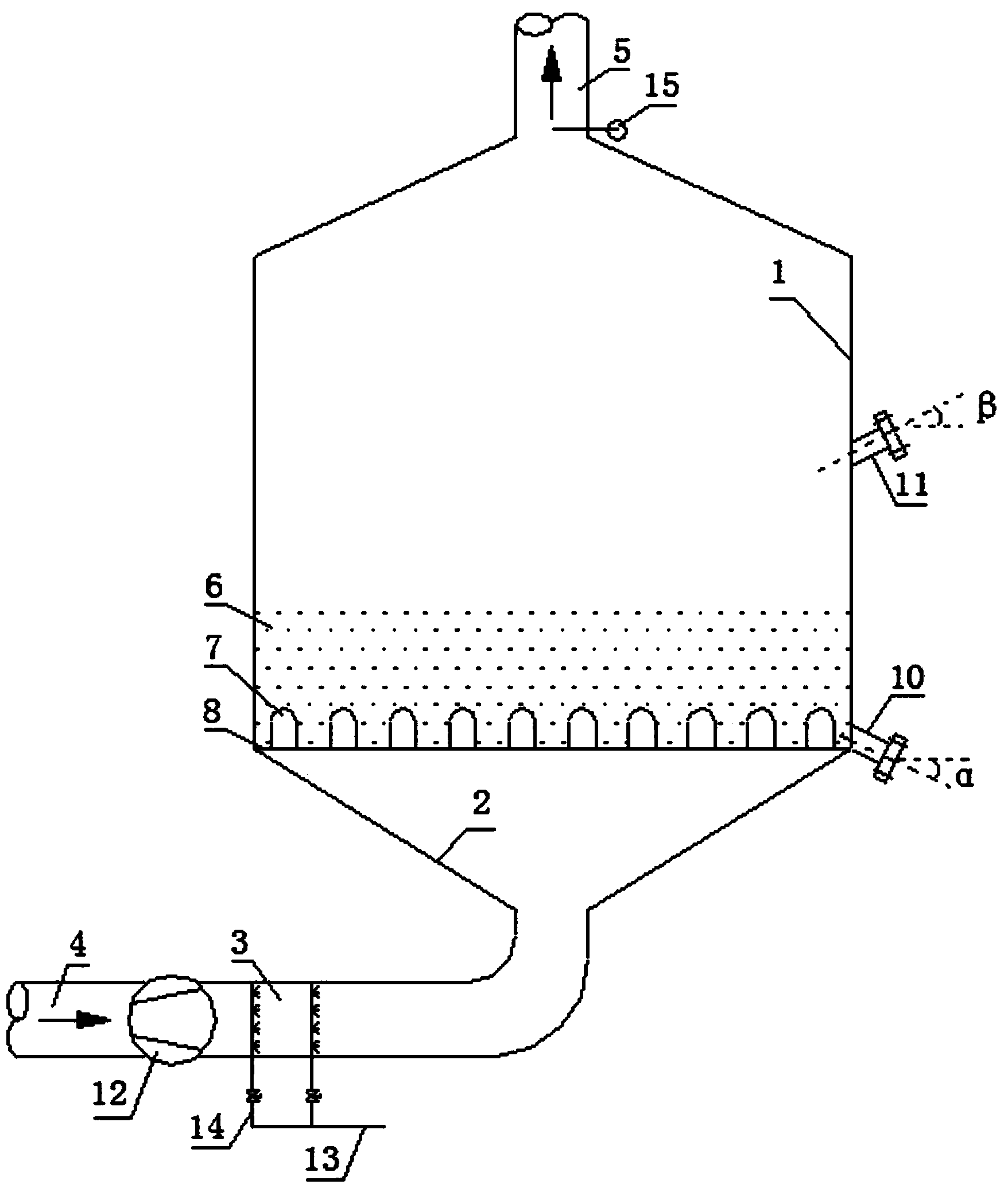 Smoke SCR denitration system for fluidized fuel gas kiln