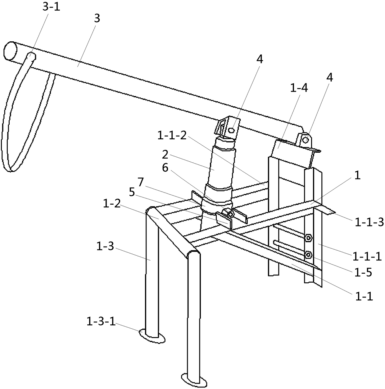 Anti-blowout line pole hoisting frame