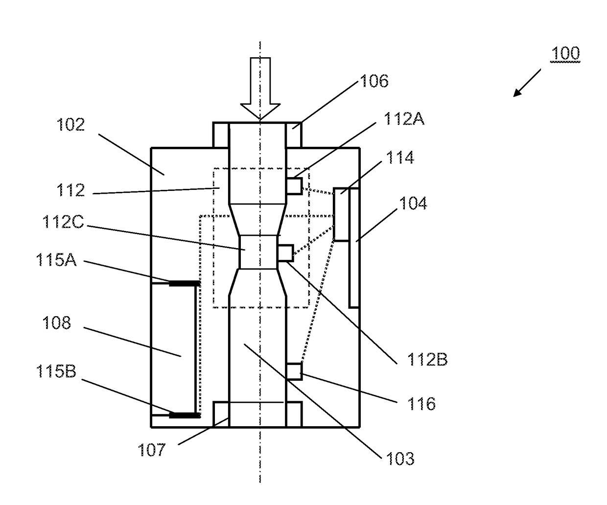 Device and method for measuring an amount of water dispensed through a faucet spout