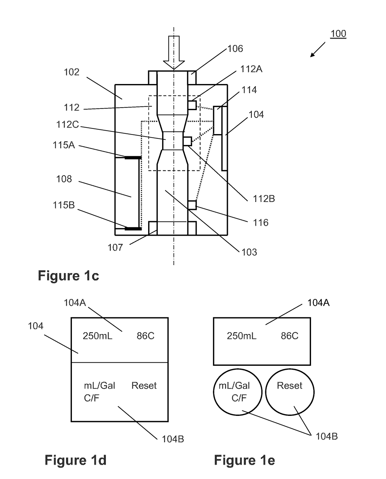 Device and method for measuring an amount of water dispensed through a faucet spout