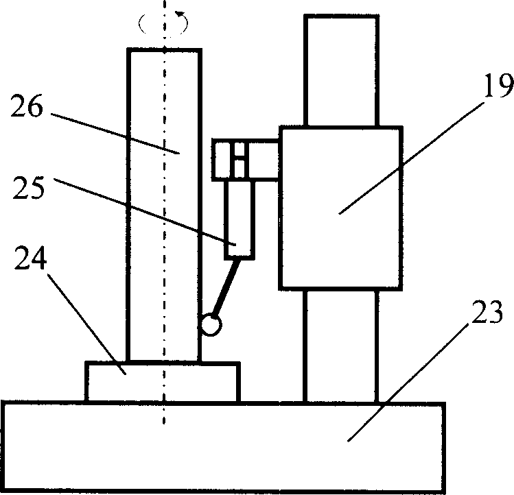 Linear movement reference device of cylindricity instrument with laser penetrance and reflection monitoring compensation