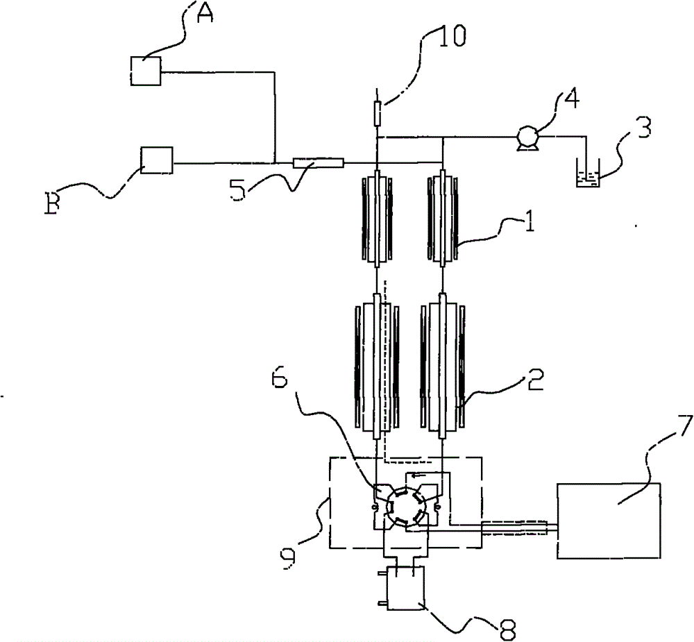 A two-path reaction device