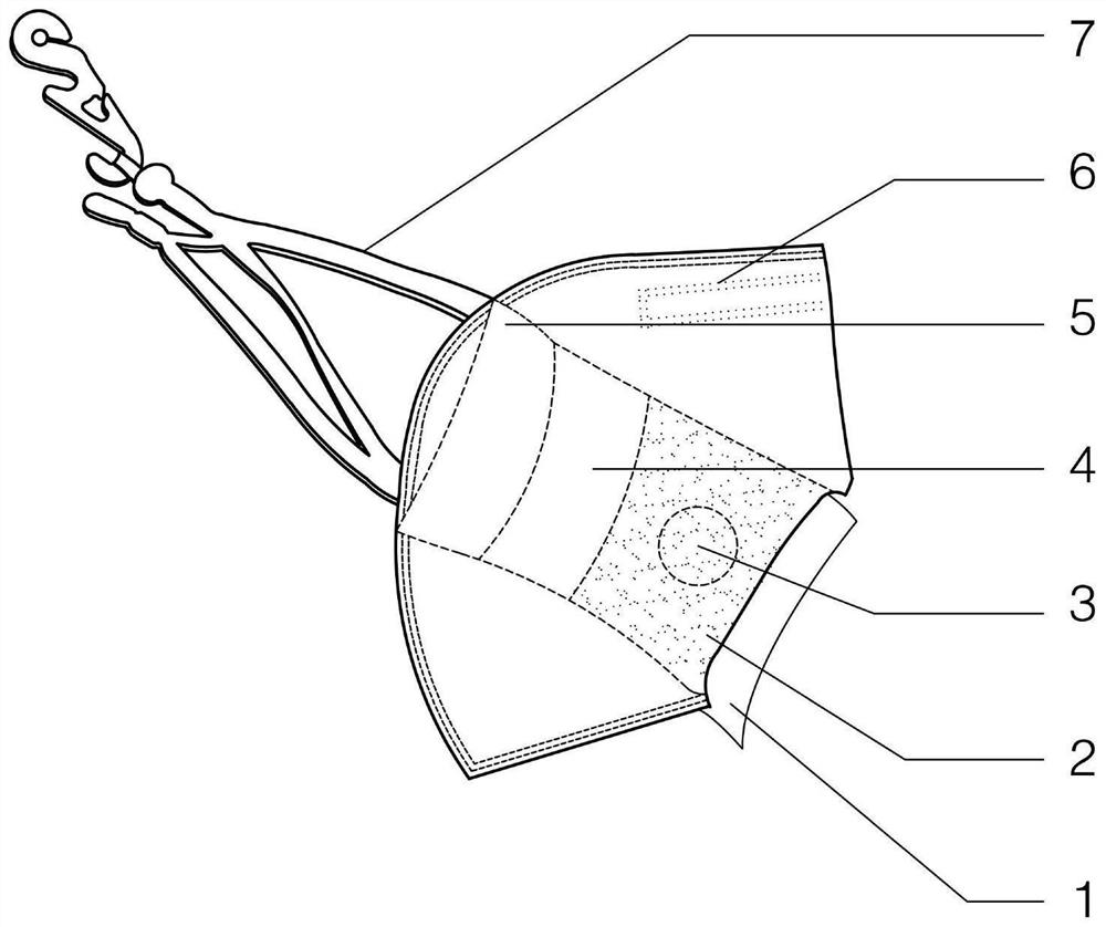 Zeolite protective mask and preparation method thereof