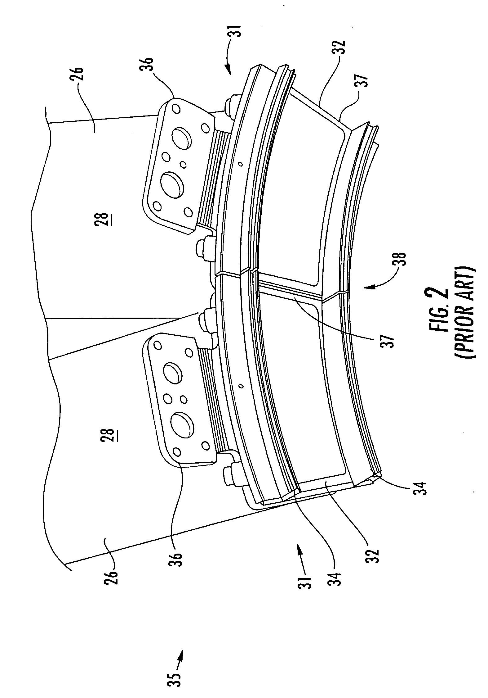 Support system for transition ducts