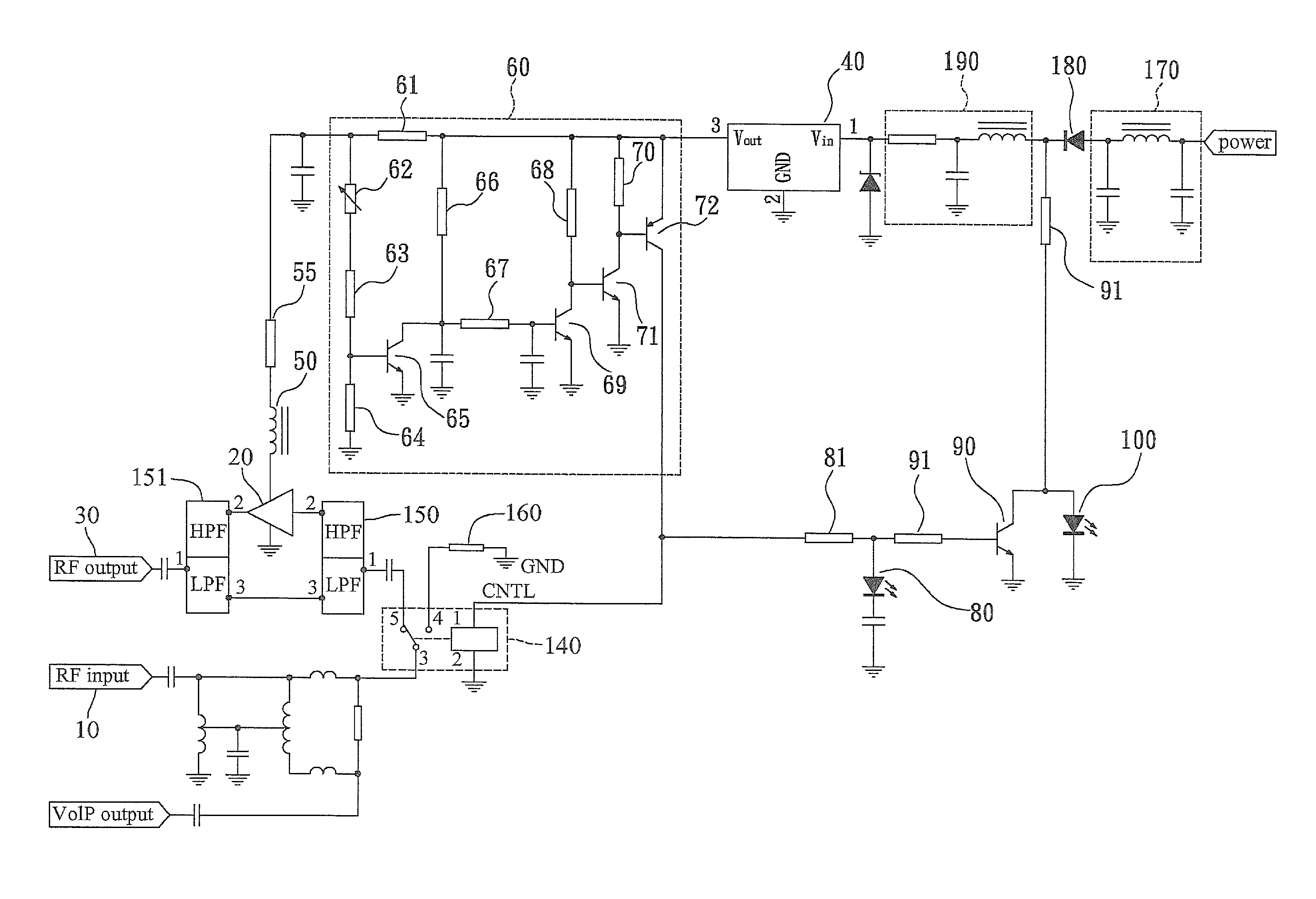 Distribution amplifier with intellectual signaling