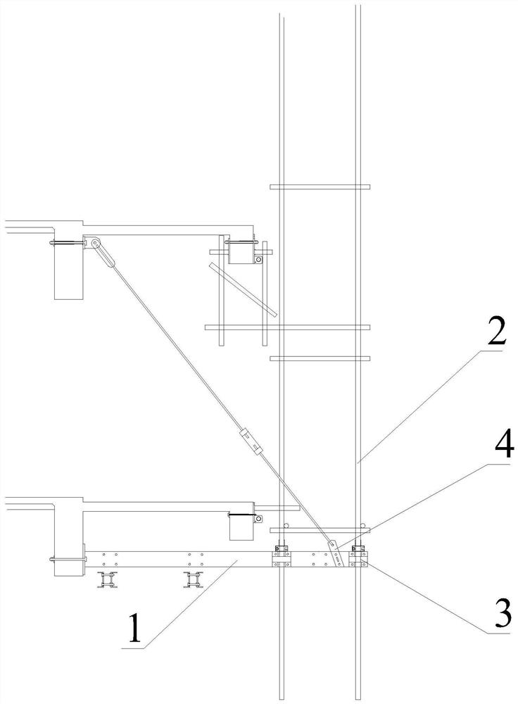 A clamp-type conversion unloading device for hanging scaffolding