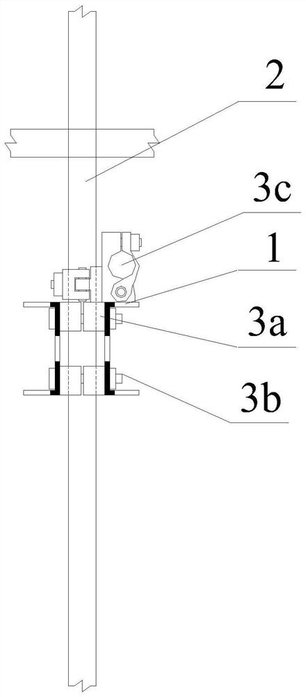 A clamp-type conversion unloading device for hanging scaffolding