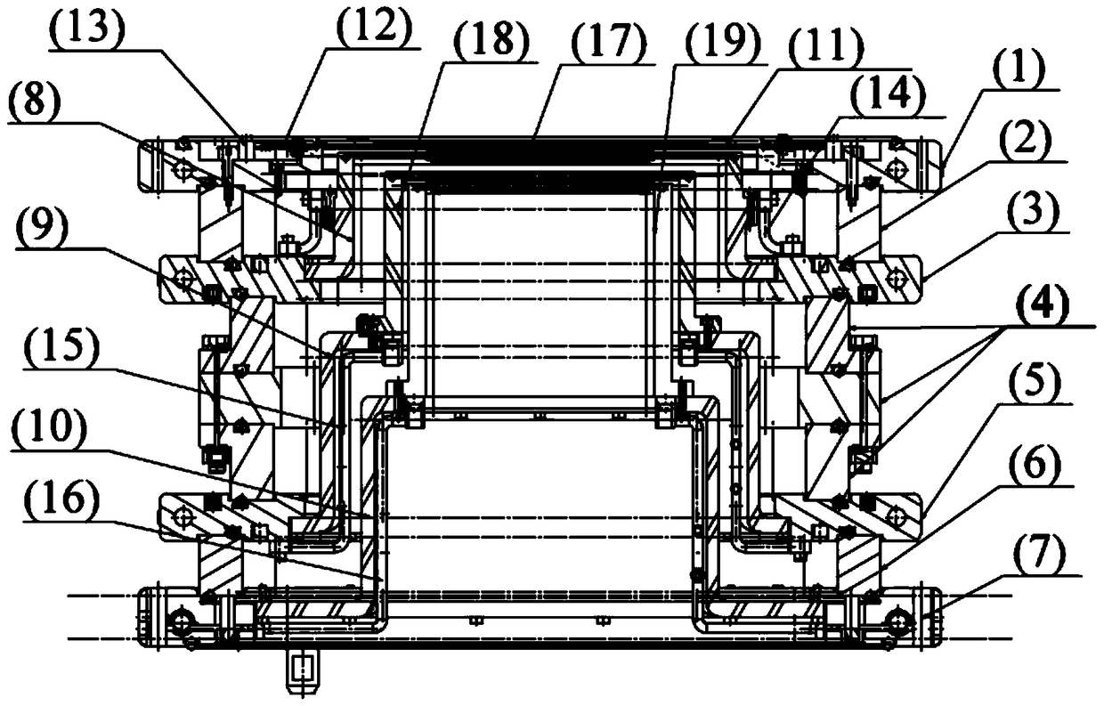 A high-power high-current ion source four-electrode support seat assembly