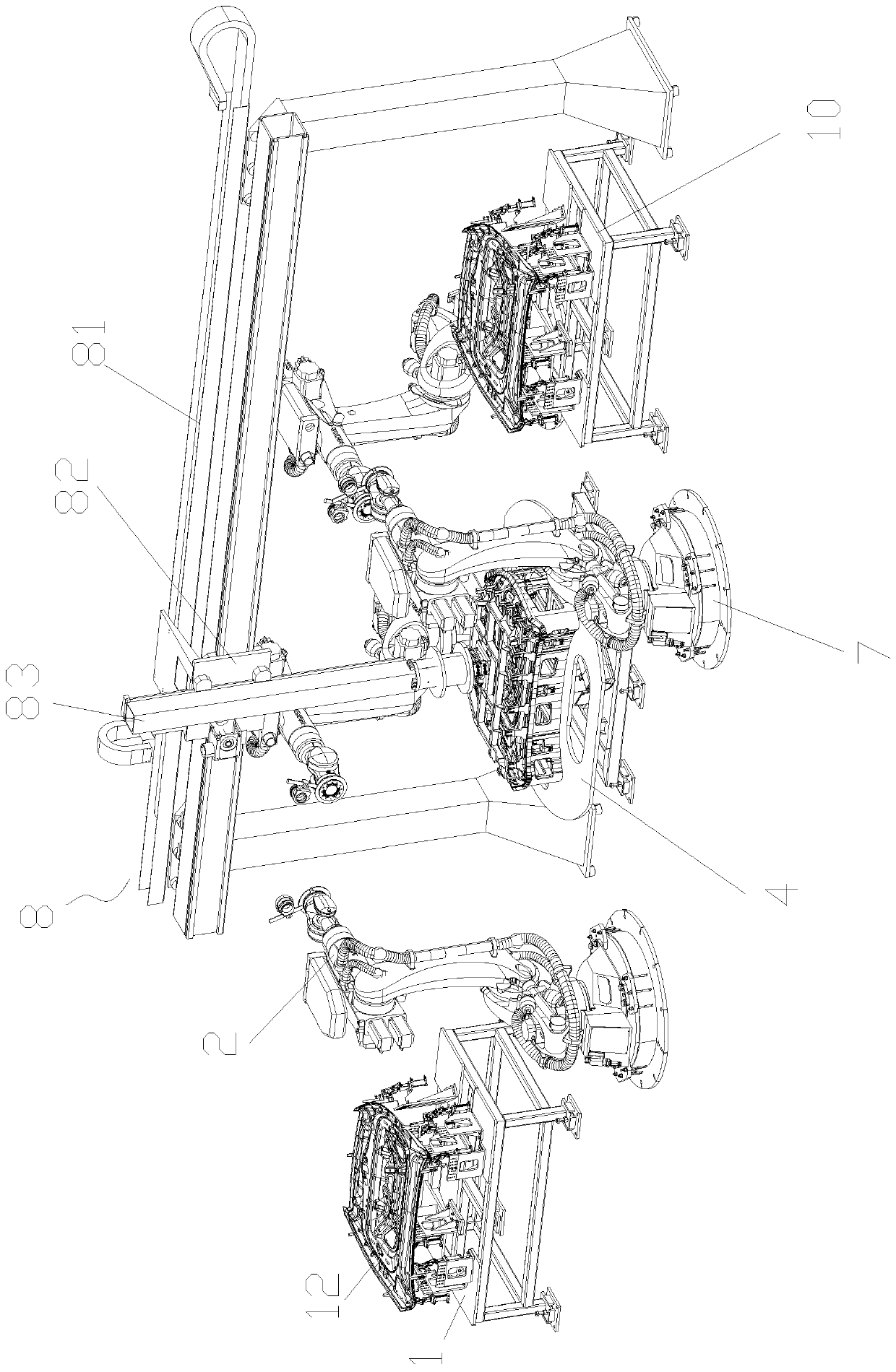 High-speed hemming system based on servo turntable and truss manipulator