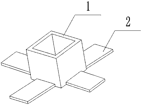 A plate-beam column shock (vibration) isolation connecting device