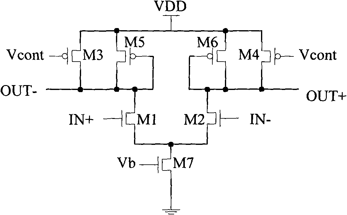 Differential voltage-controlled oscillator (VCO) circuit structure for reinforcing single-event transients (SET)