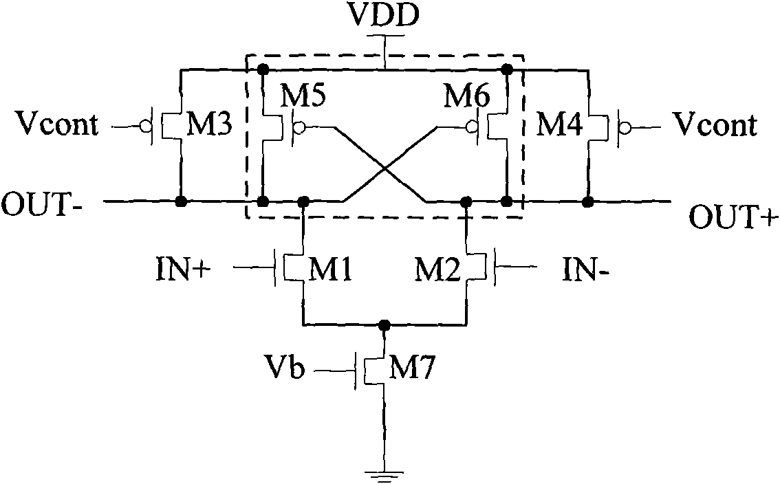 Differential voltage-controlled oscillator (VCO) circuit structure for reinforcing single-event transients (SET)