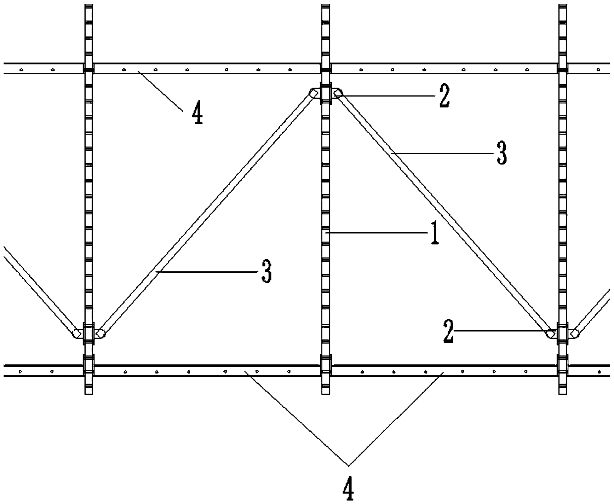 Attached lifting type aluminum alloy scaffolding