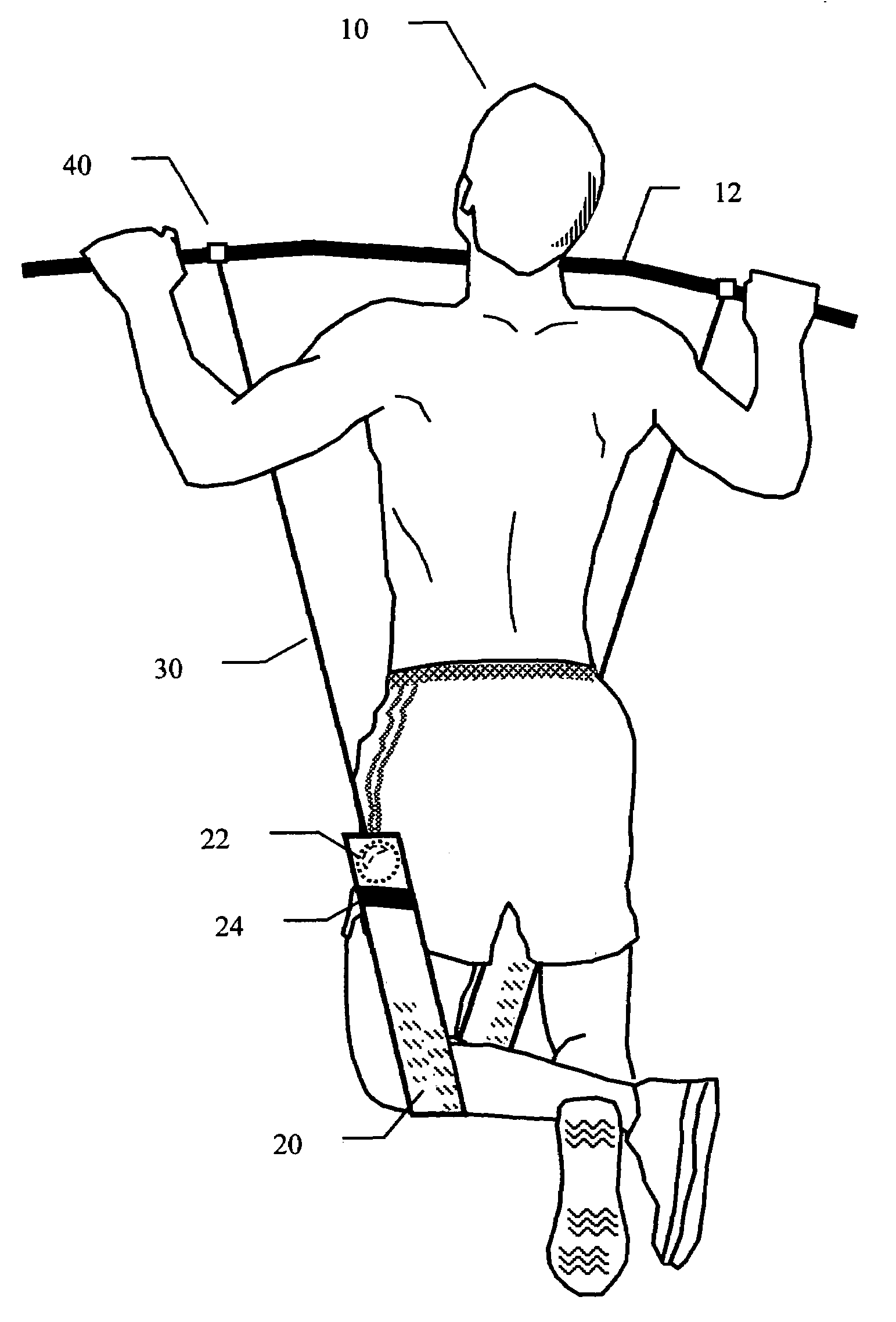 Portable device for assisting chin-up and dip exercises