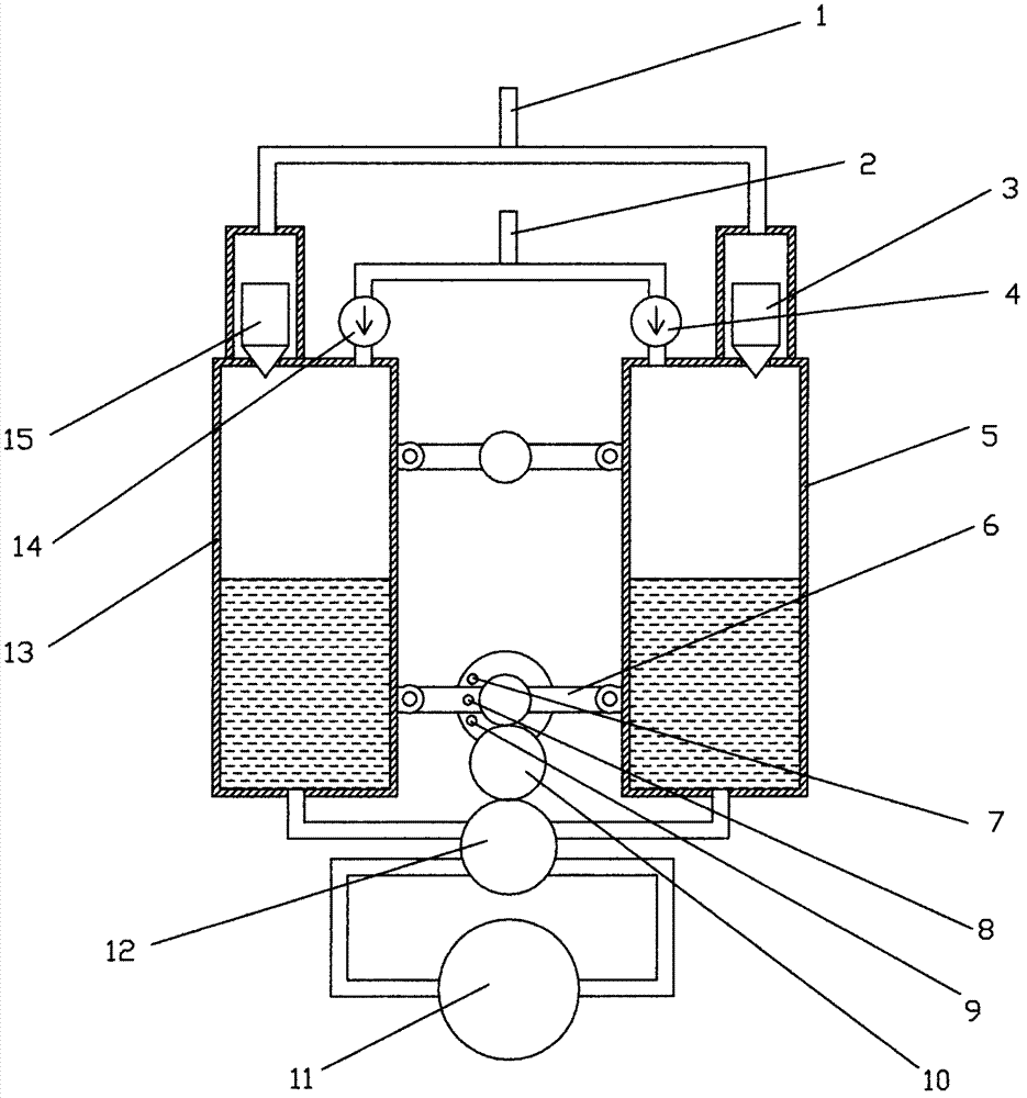 Liquid piston compressor