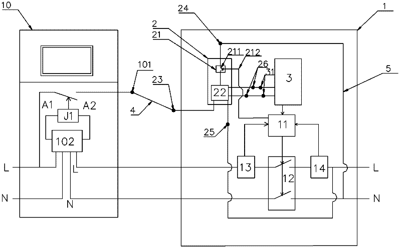 Special molded case circuit breaker for prepayment electric energy meter