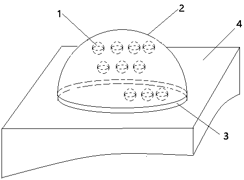 Three-dimensional anti-counterfeit label based on random liquid drops