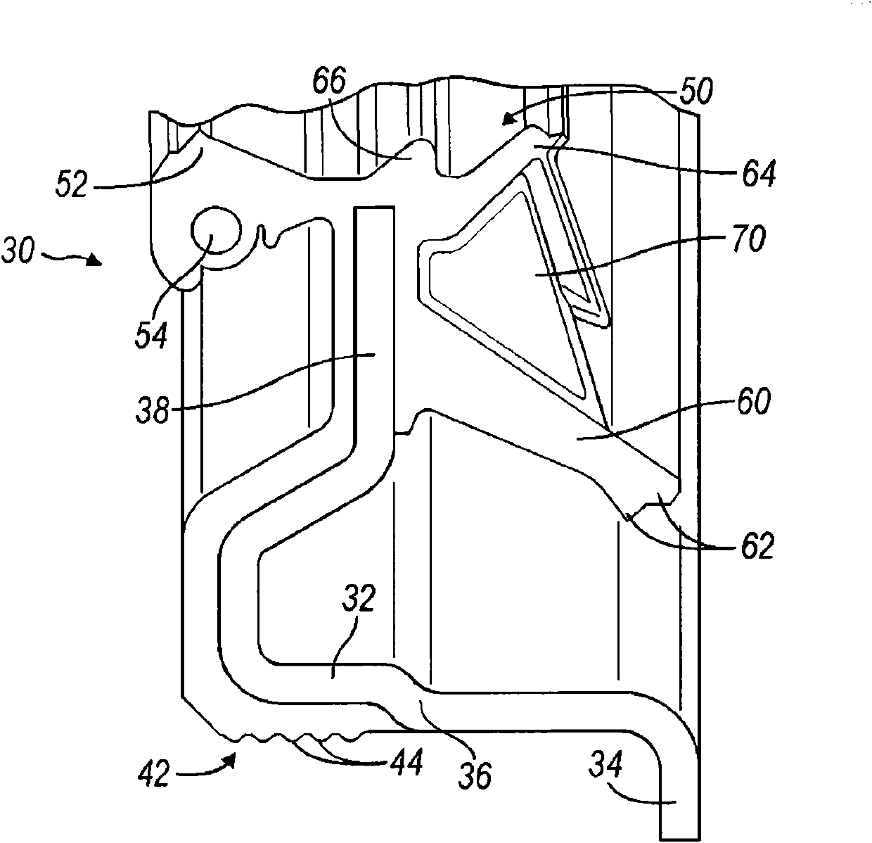 Anti-roll ribbed seal