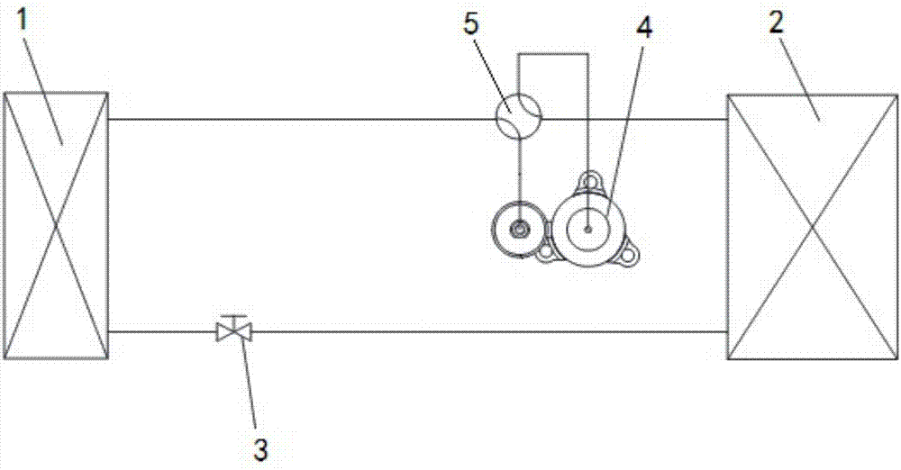 Vibration protection method and device of pipeline of air conditioning compressor