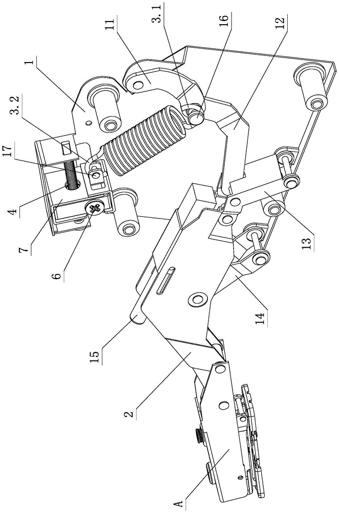 The Elastic Manipulation Structure of the Upturn Door of Furniture