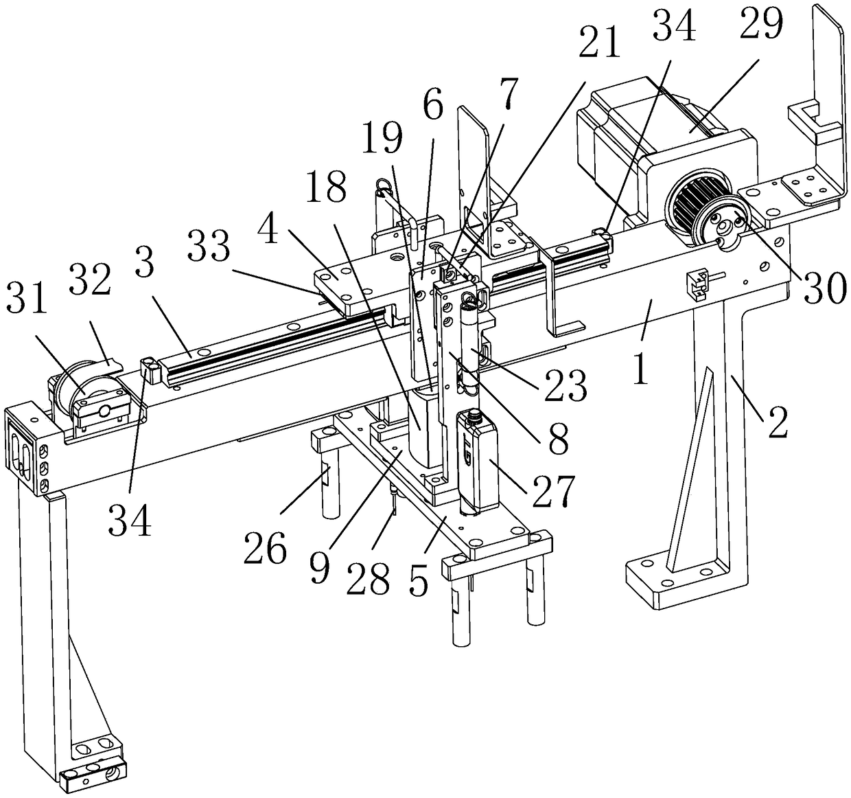 Fingerprint module station height measuring mechanism and station height measuring method