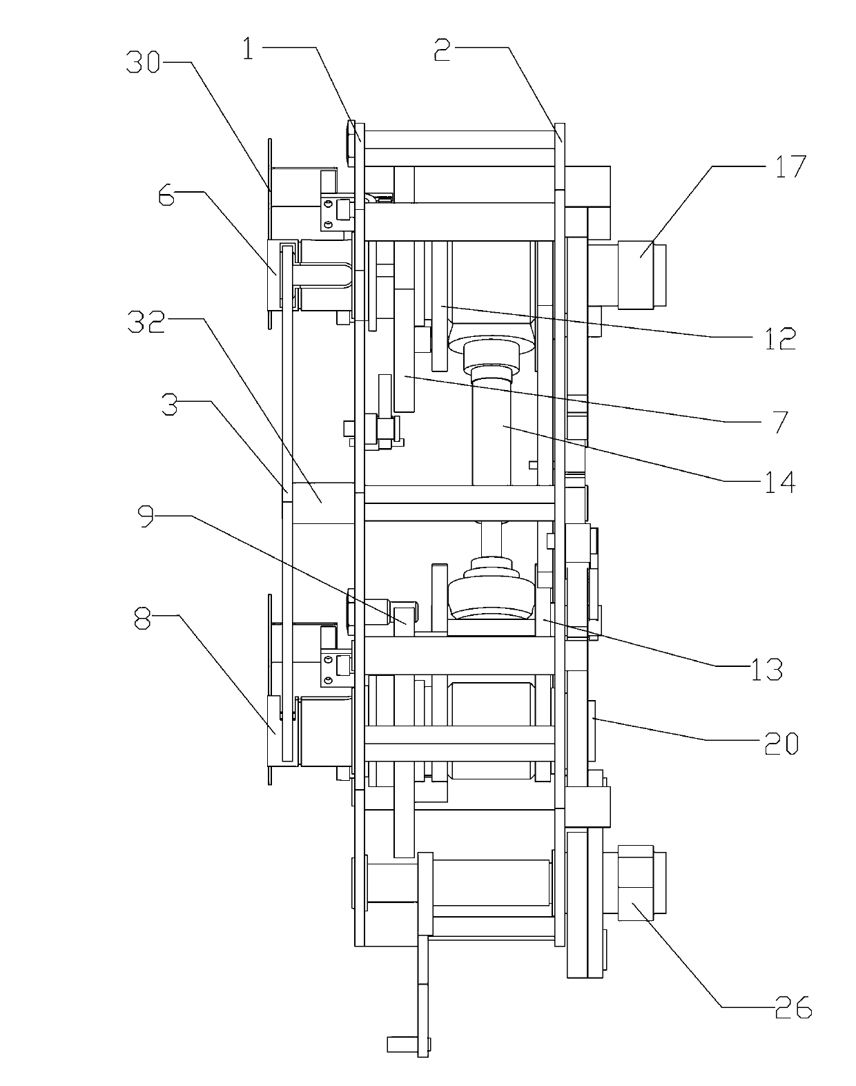 Operating mechanism of simple metal enclosed switch equipment