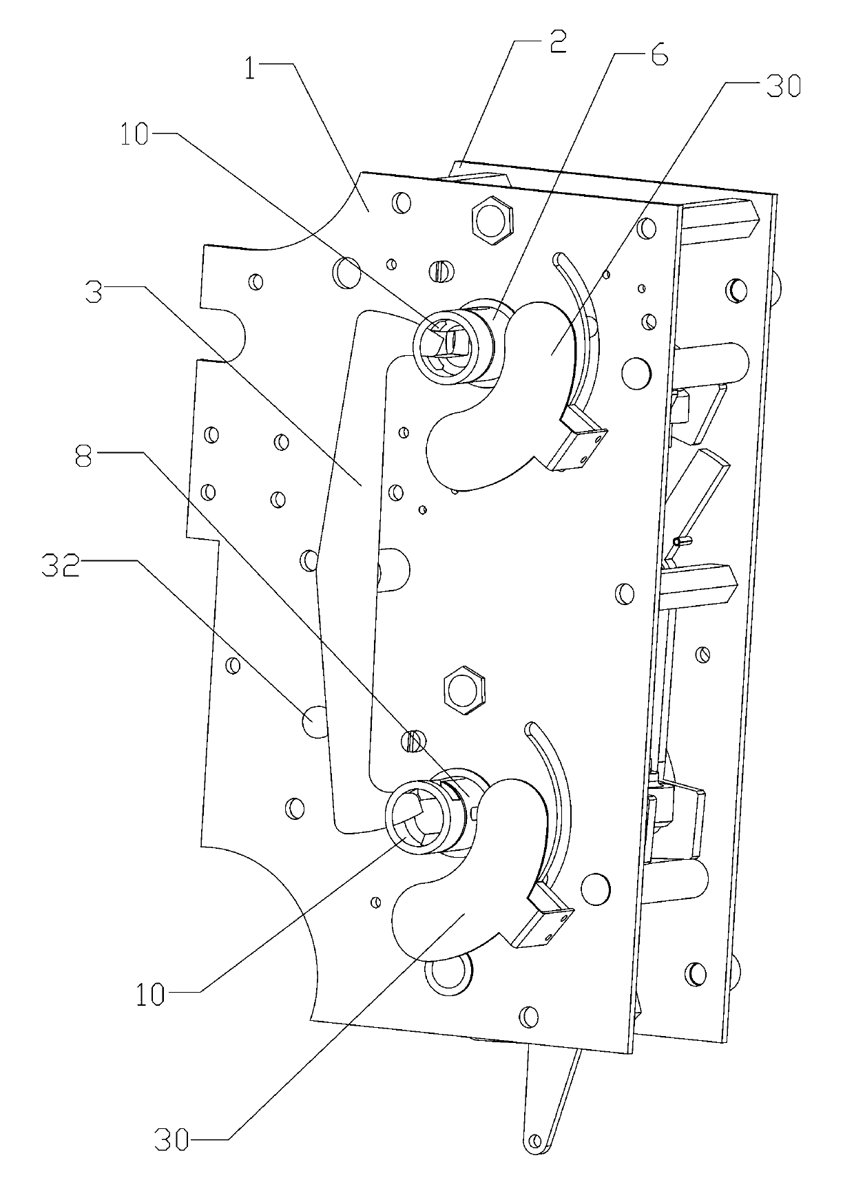 Operating mechanism of simple metal enclosed switch equipment