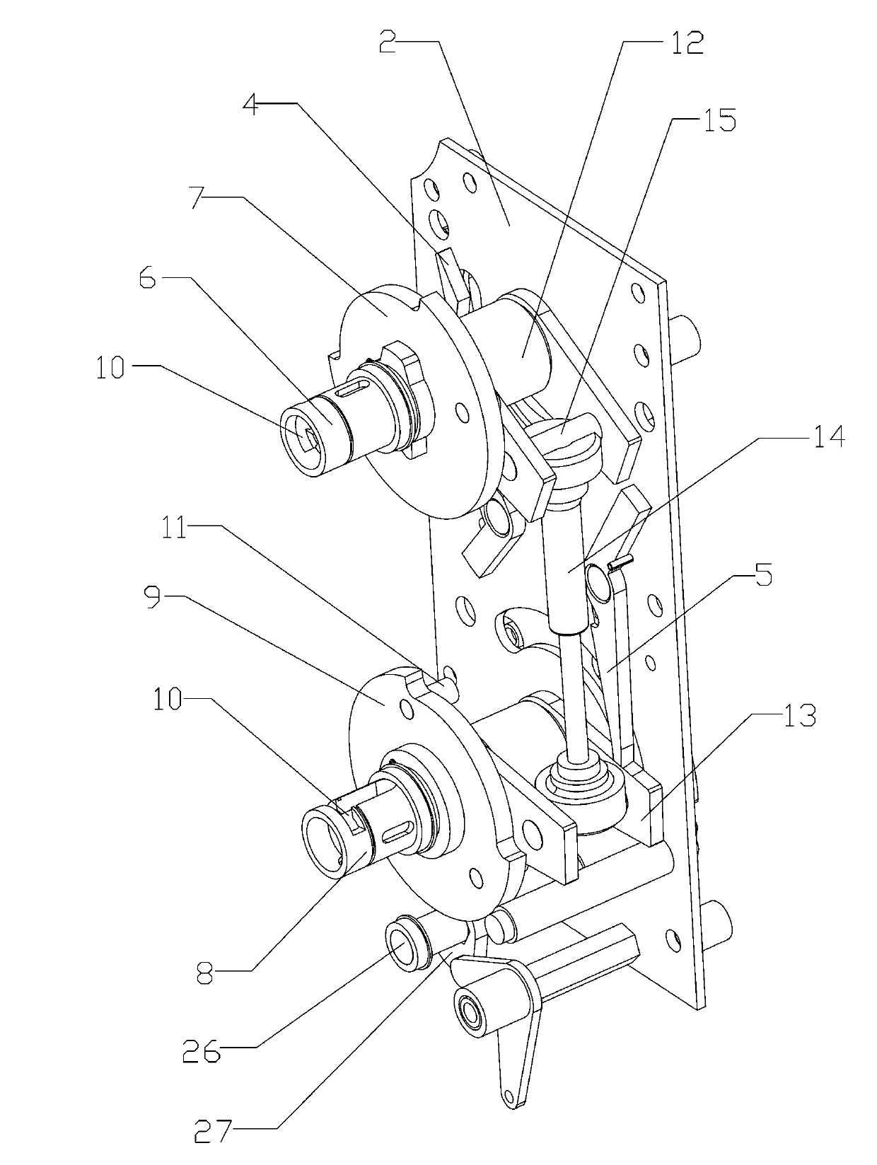 Operating mechanism of simple metal enclosed switch equipment