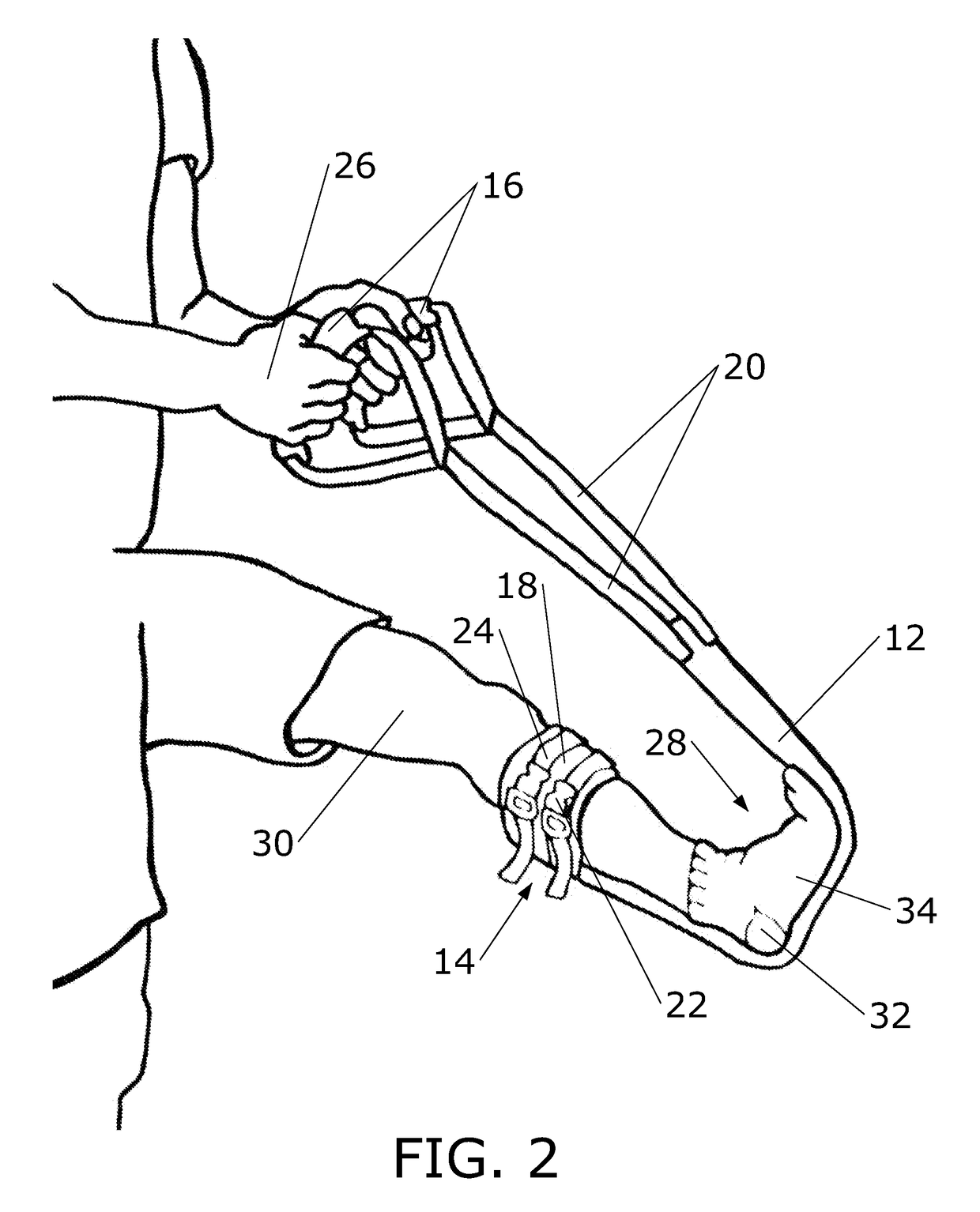 Device and method for passive flexibility training
