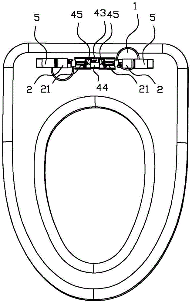 Quick detaching and installing device of magnetically controlled toilet lids