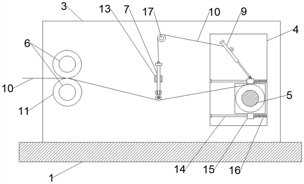 Fiber product winding device capable of preventing snapping