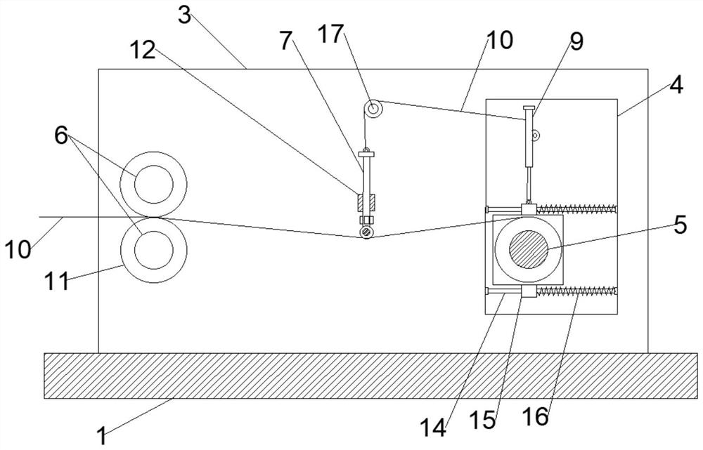 Fiber product winding device capable of preventing snapping