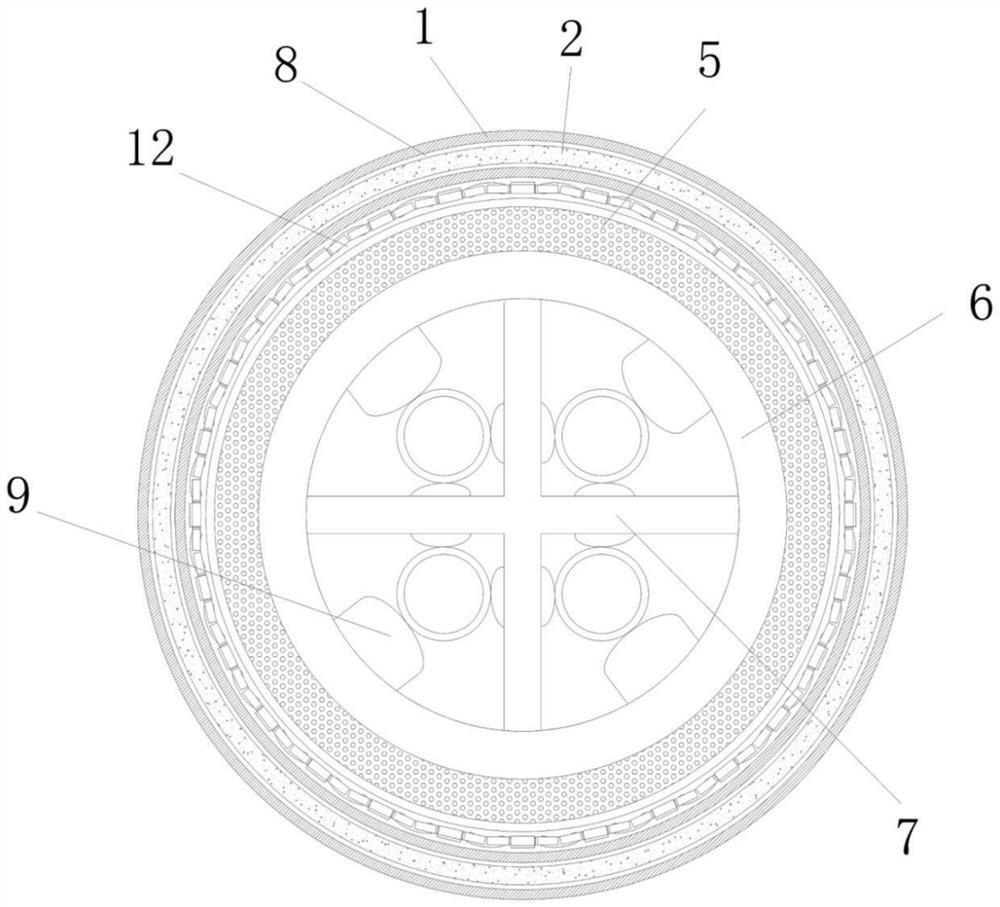 High-flame-retardant tear-resistant photovoltaic cable