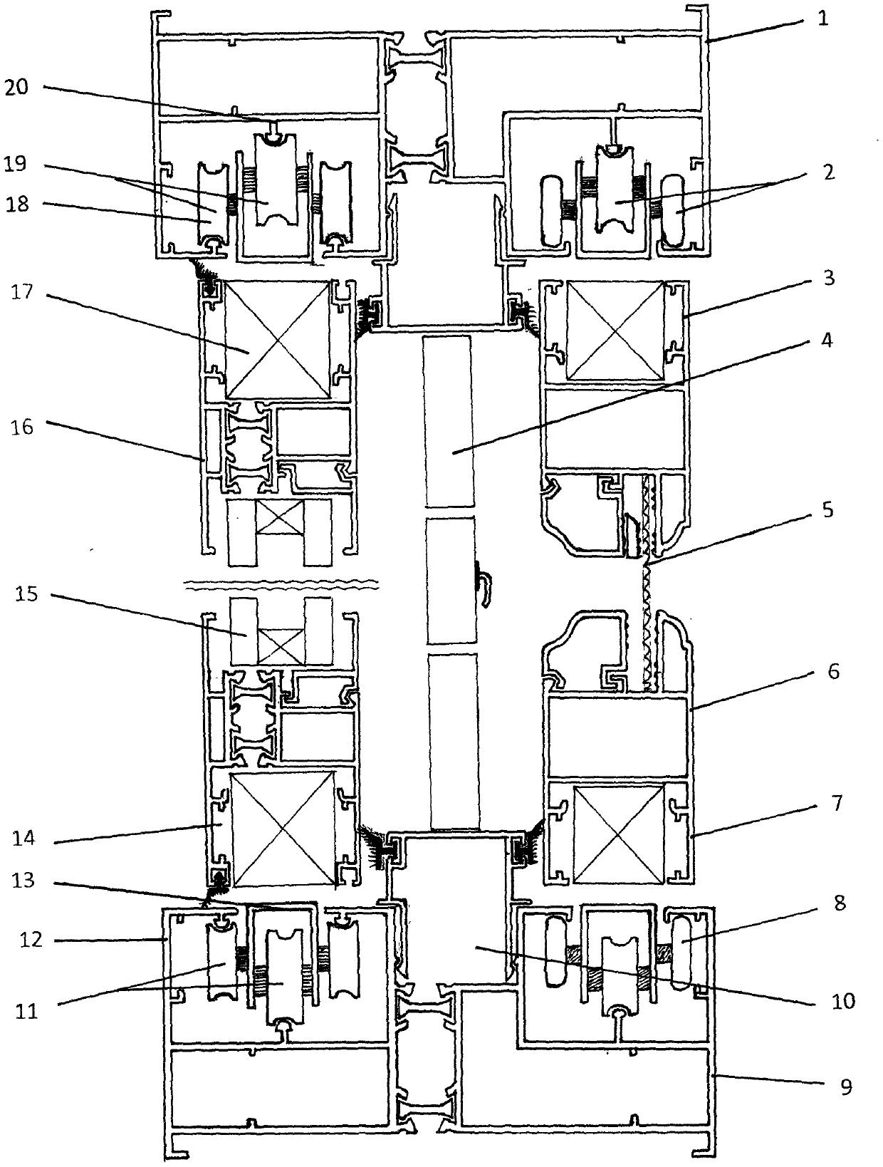 Three-in-one multifunctional combination window