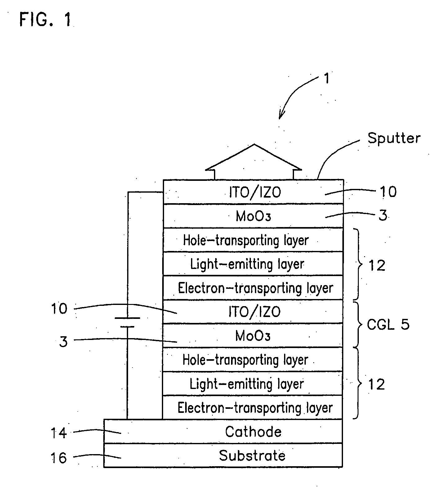 Top-emitting multi-photon OLED panel