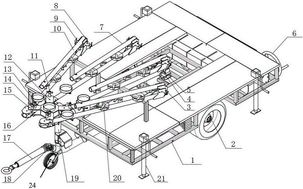 Foldable runway closing warning device