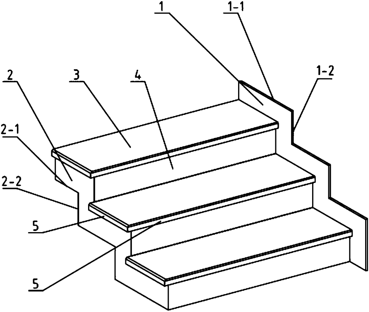 Step stair and step plates applied to same