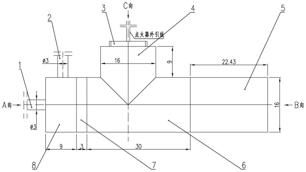 Spiral-flow type miniature gas-hydrogen-oxygen thruster structure