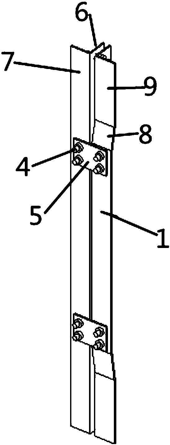 Double-angle-steel component