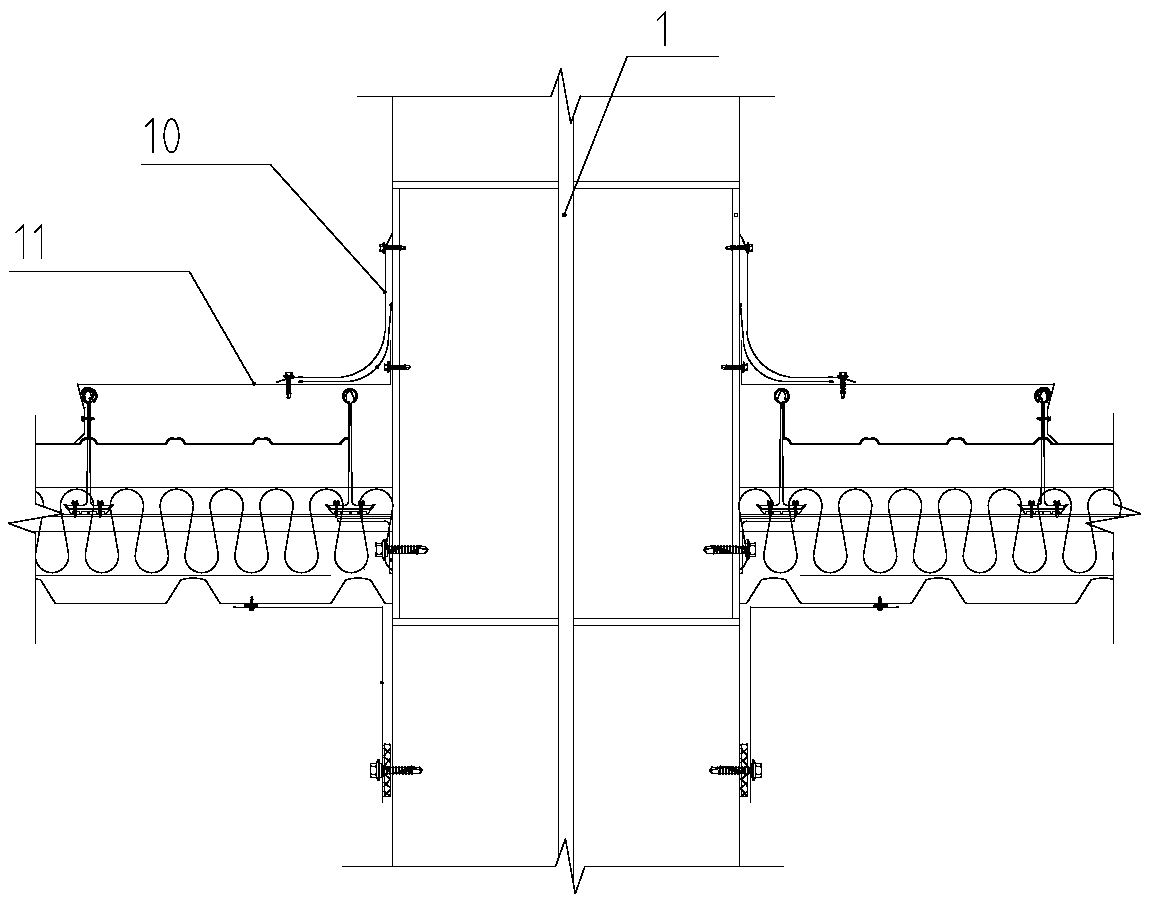 A roof-through building structure used for substation gis room