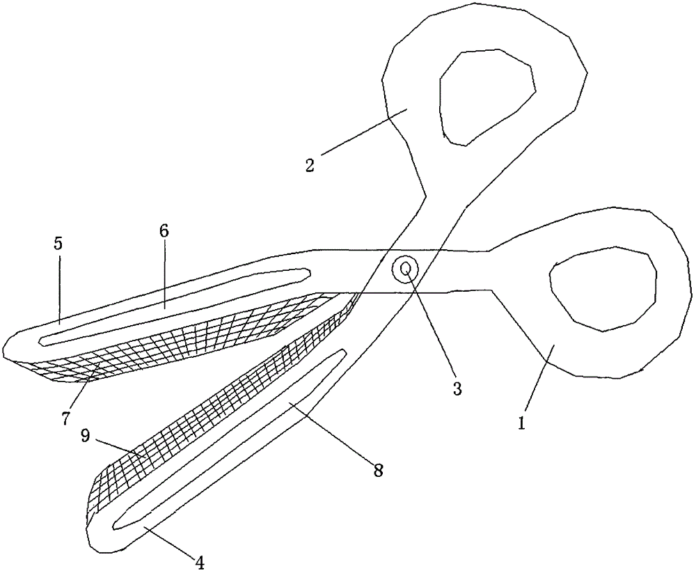 Double-surface air blowing scissors