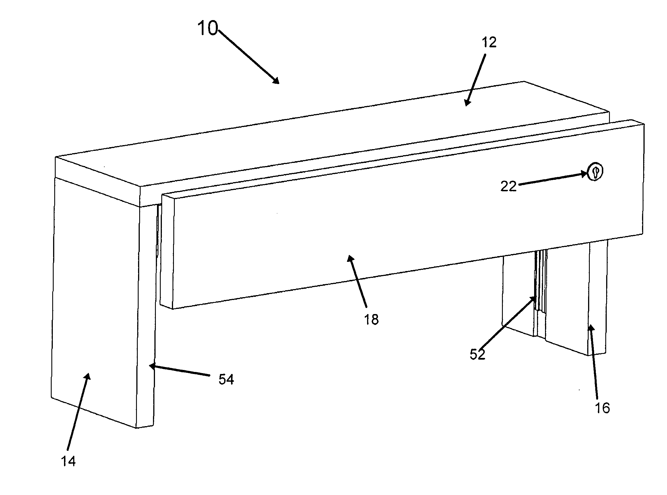 Locking system for drawers