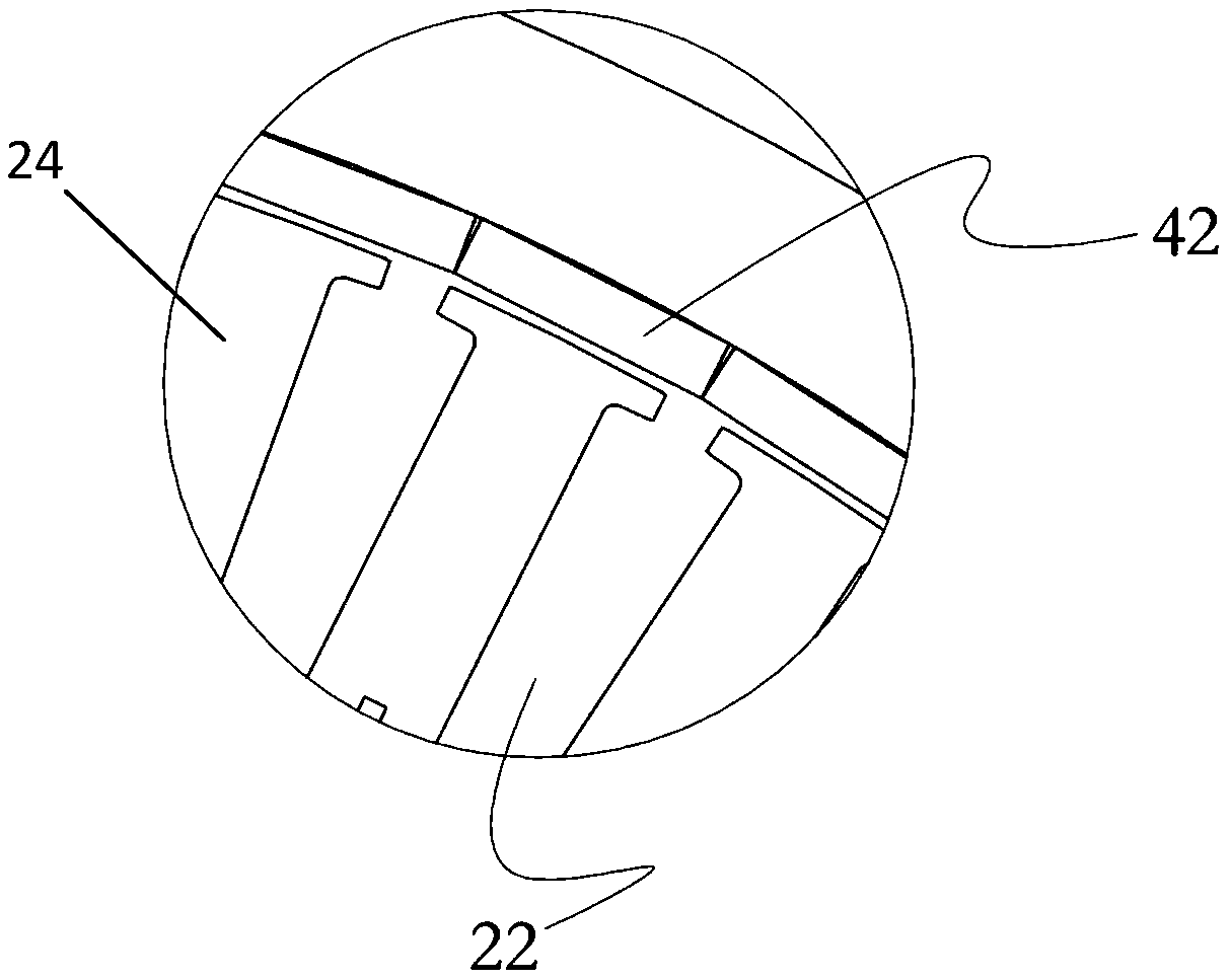 A three-phase alternating current motor for a medium-high power device and a medium-high power device