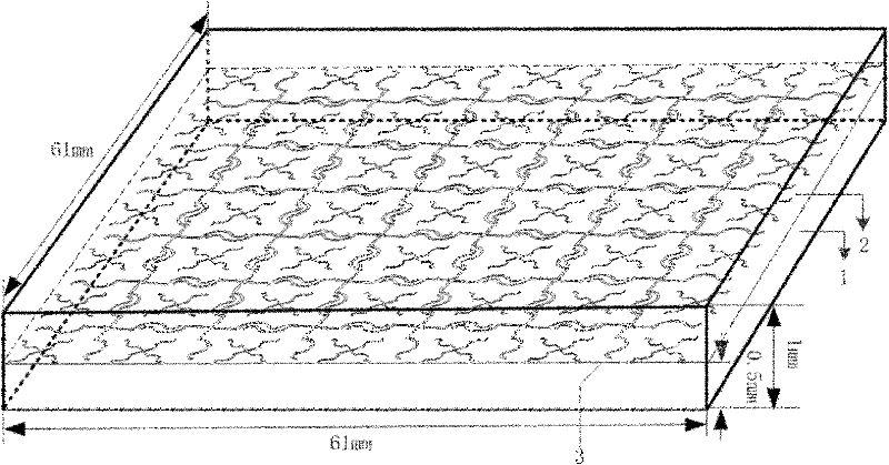 Cross spiral frequency selective surface (FSS) structure with dual band characteristics and construction method thereof