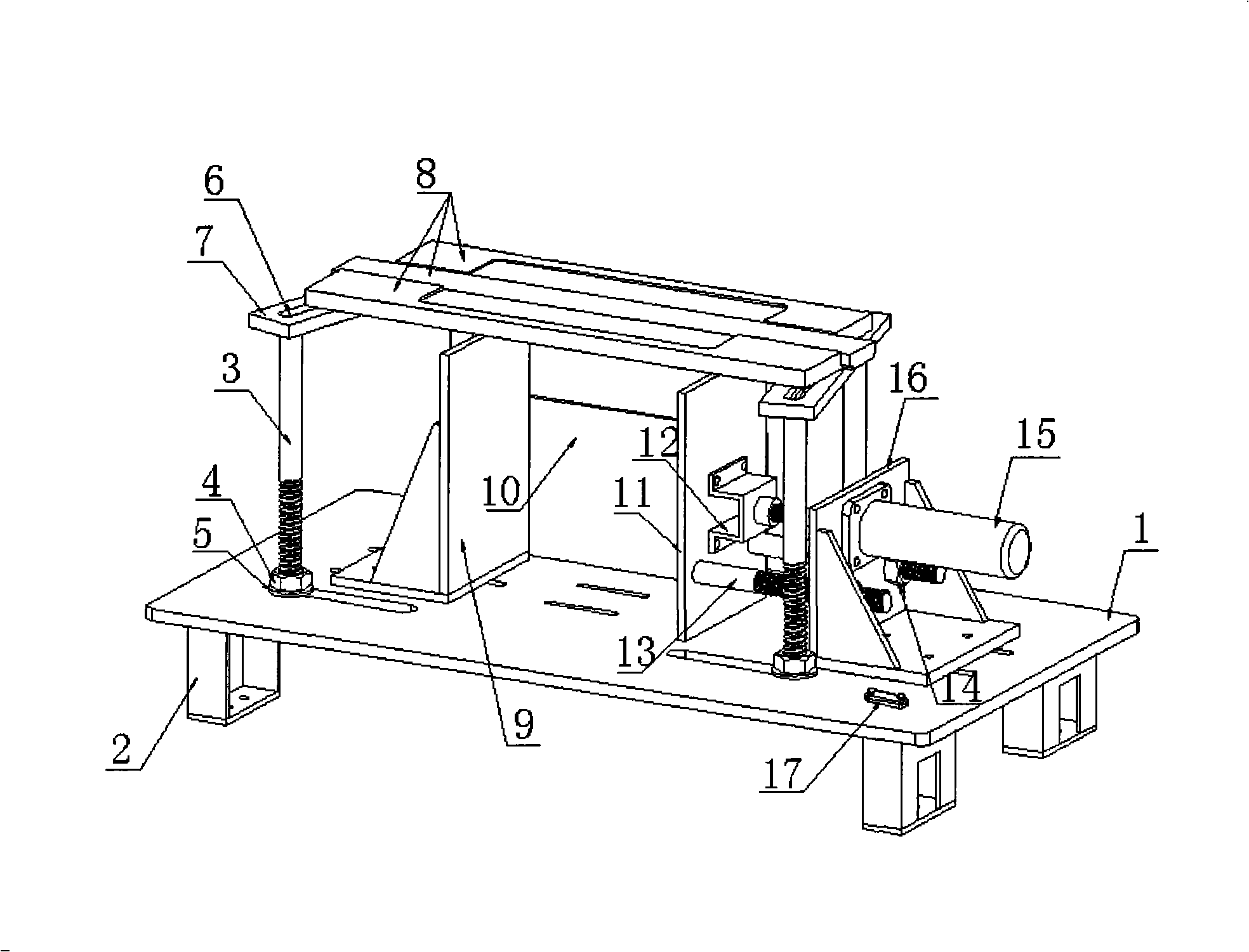 Air-actuated adjustable welding assembly used for large density battery