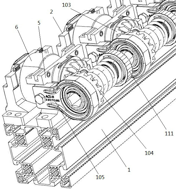 Double-support roller line